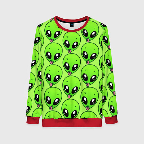 Женский свитшот Инопланетяне / 3D-Красный – фото 1