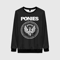 Свитшот женский Pony x Ramones, цвет: 3D-черный