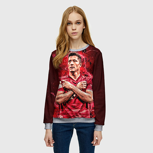 Женский свитшот Левандовски Lewandowski 9 / 3D-Меланж – фото 3