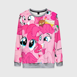 Свитшот женский Pinkie Pie pattern, цвет: 3D-меланж