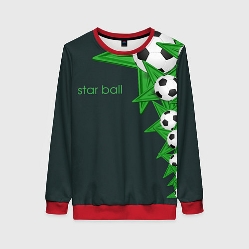 Женский свитшот Star ball / 3D-Красный – фото 1