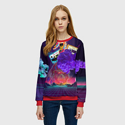 Свитшот женский Ретро 90-е, цвет: 3D-красный — фото 2