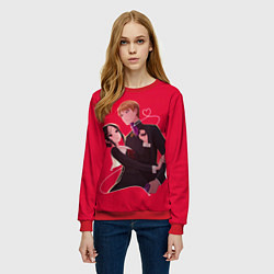 Свитшот женский Miyuki Kaguya Love, цвет: 3D-красный — фото 2
