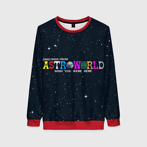 Женский свитшот Astroworld / 3D-Красный – фото 1