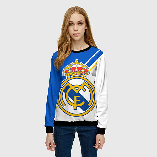 Женский свитшот REAL MADRID РЕАЛ МАДРИД / 3D-Черный – фото 3