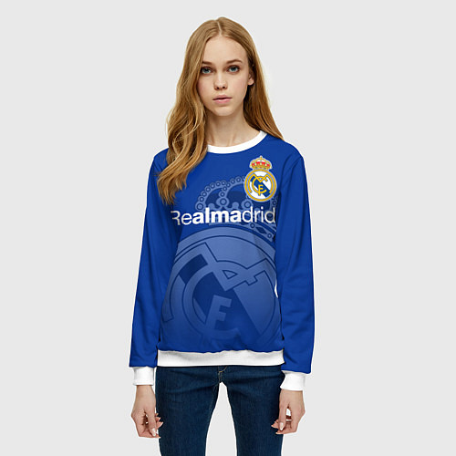 Женский свитшот REAL MADRID РЕАЛ МАДРИД / 3D-Белый – фото 3