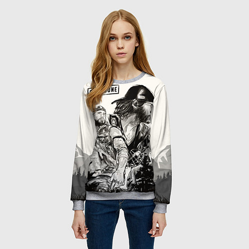 Женский свитшот Days Gone / 3D-Меланж – фото 3