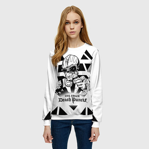 Женский свитшот Five Finger Death Punch / 3D-Белый – фото 3