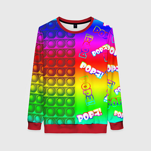 Женский свитшот POP it! / 3D-Красный – фото 1