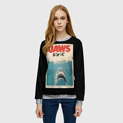 Свитшот женский Jaws Japan, цвет: 3D-меланж — фото 2