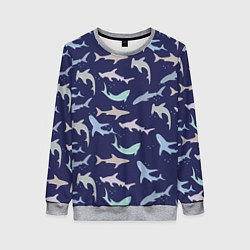 Женский свитшот Акулы разные