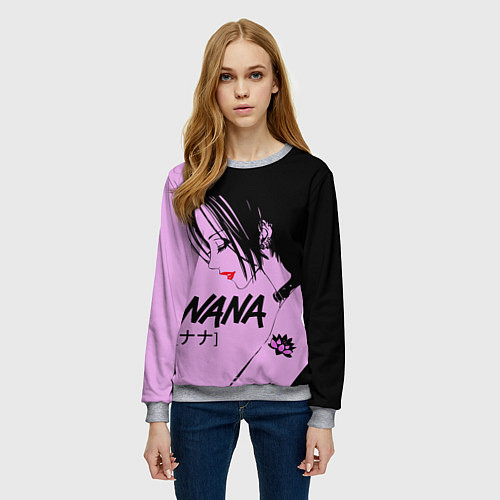 Женский свитшот Нана аниме / 3D-Меланж – фото 3