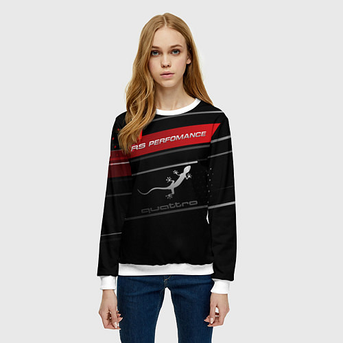 Женский свитшот RS PERFOMANCE QUATTRO Z / 3D-Белый – фото 3