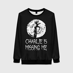 Свитшот женский Charlie is missing me, цвет: 3D-черный