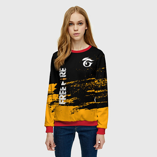 Женский свитшот Free Fire ? Фри Фаер / 3D-Красный – фото 3