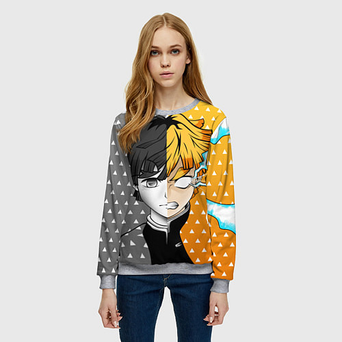 Женский свитшот ПУТЬ ЗЕНИЦУ КЛИНОК / 3D-Меланж – фото 3