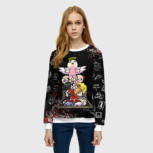 Женский свитшот The Binding of Isaac ИСААК / 3D-Белый – фото 3