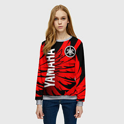 Свитшот женский YAMAHA ЯМАХА МОТОСПОРТ, цвет: 3D-меланж — фото 2