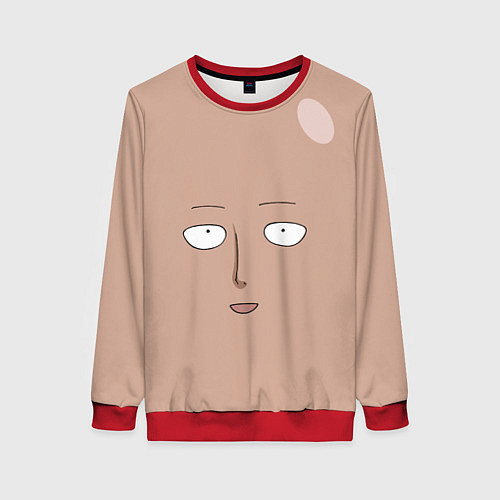 Женский свитшот Сайтама One-Punch Man / 3D-Красный – фото 1
