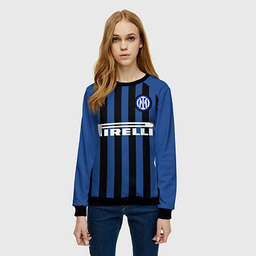 Женский свитшот INTER MILAN / 3D-Черный – фото 3