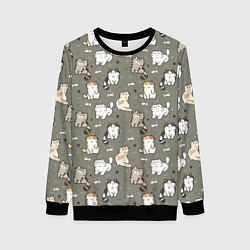 Женский свитшот Кошечки с рыбками