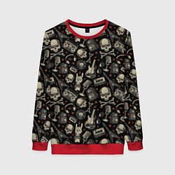 Свитшот женский Scull pattern rock, цвет: 3D-красный