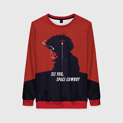 Женский свитшот Cowboy Bebop - Spike / 3D-Красный – фото 1