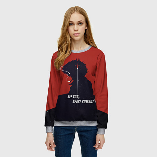 Женский свитшот Cowboy Bebop - Spike / 3D-Меланж – фото 3