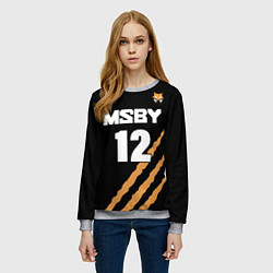 Свитшот женский 12 MSBY BLACK JACKALS, цвет: 3D-меланж — фото 2