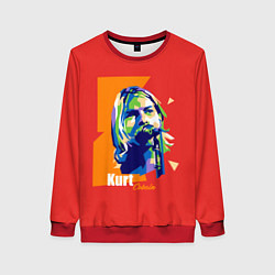 Свитшот женский Kurt Cobain, цвет: 3D-красный