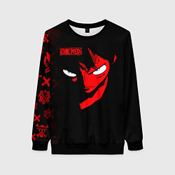 Свитшот женский Взгляд Луффи One Piece, цвет: 3D-черный