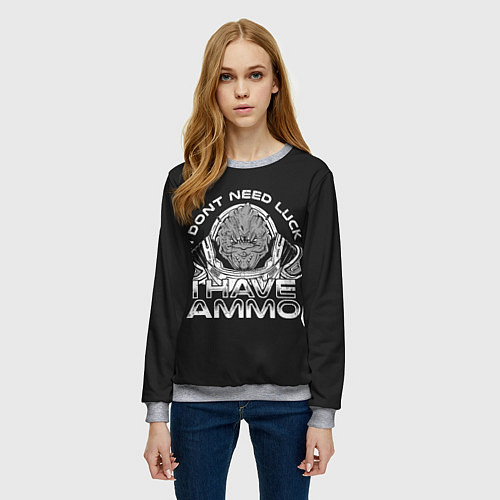 Женский свитшот Рекс / 3D-Меланж – фото 3