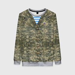 Свитшот женский Камуфляж ВДВ со значком, цвет: 3D-меланж