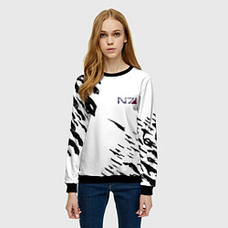 Свитшот женский MASS EFFECT ПОСЛЕДНИЙ БОЙ БЕЛ, цвет: 3D-черный — фото 2