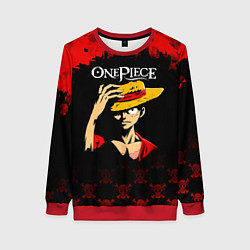 Свитшот женский Луффи One Piece Большой куш, цвет: 3D-красный