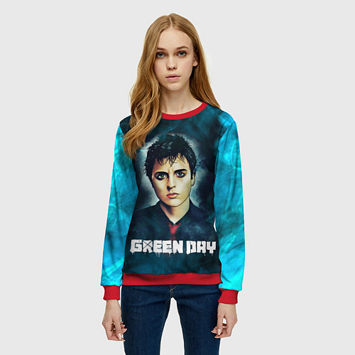 Женский свитшот Billie GreenDay ГринДай Z / 3D-Красный – фото 3