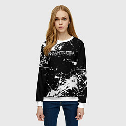 Свитшот женский Phasmophobia краска, цвет: 3D-белый — фото 2