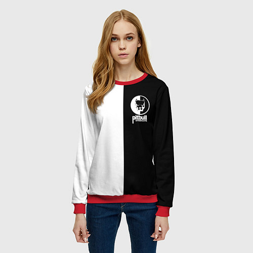 Женский свитшот PITBULL SYNDICATE ПИТБУЛЬ / 3D-Красный – фото 3