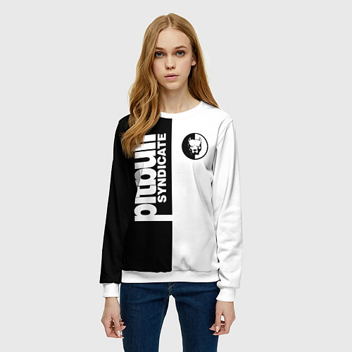 Женский свитшот PITBULL SYNDICATE ПИТБУЛЬ / 3D-Белый – фото 3