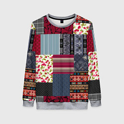 Женский свитшот Деревенский стиль Пэчворк