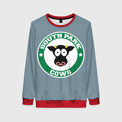 Женский свитшот Коровы вперед / 3D-Красный – фото 1