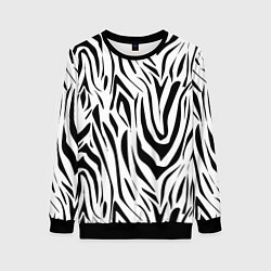 Женский свитшот Черно-белая зебра