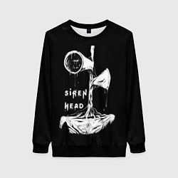 Женский свитшот Сиреноголовый ЧБ Siren Head