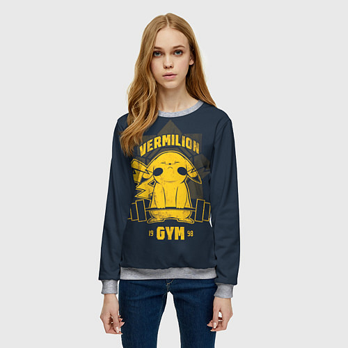 Женский свитшот Vermilion gym / 3D-Меланж – фото 3