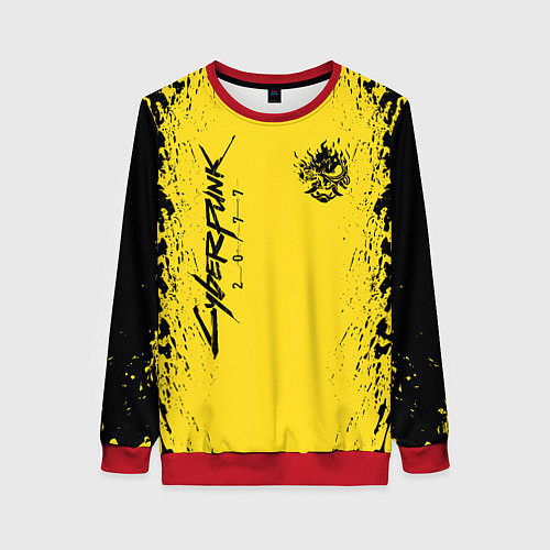 Женский свитшот CYBERPUNK 2077 КИБЕРПАНК 2077 / 3D-Красный – фото 1