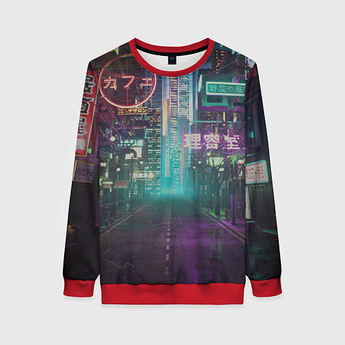 Женский свитшот Neon Tokyo / 3D-Красный – фото 1