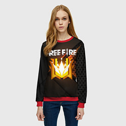 Свитшот женский FREE FIRE GRAND MASTER, цвет: 3D-красный — фото 2