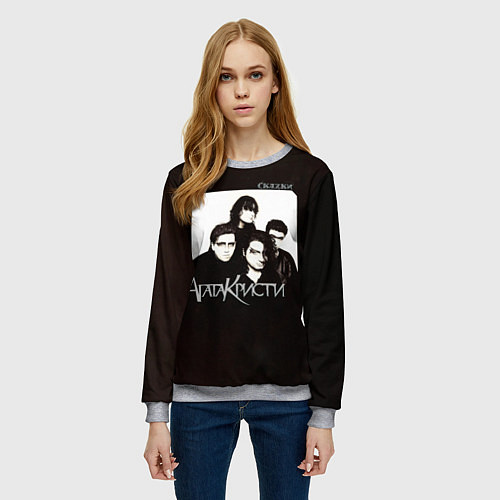 Женский свитшот Агата Кристи СкаZки / 3D-Меланж – фото 3