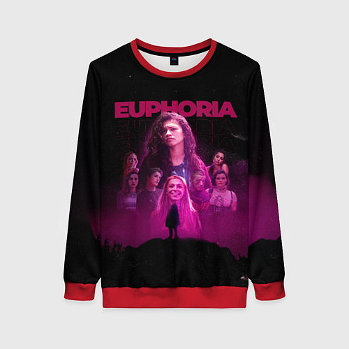 Женский свитшот Euphoria team / 3D-Красный – фото 1