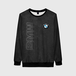 Свитшот женский BMW LOGO AND INSCRIPTION, цвет: 3D-черный